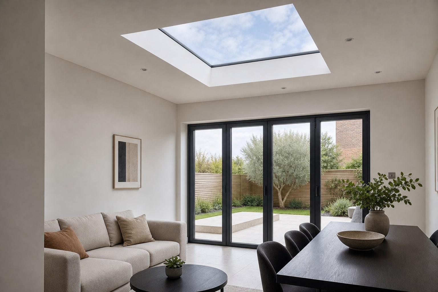 Room context with the skylight from another angle