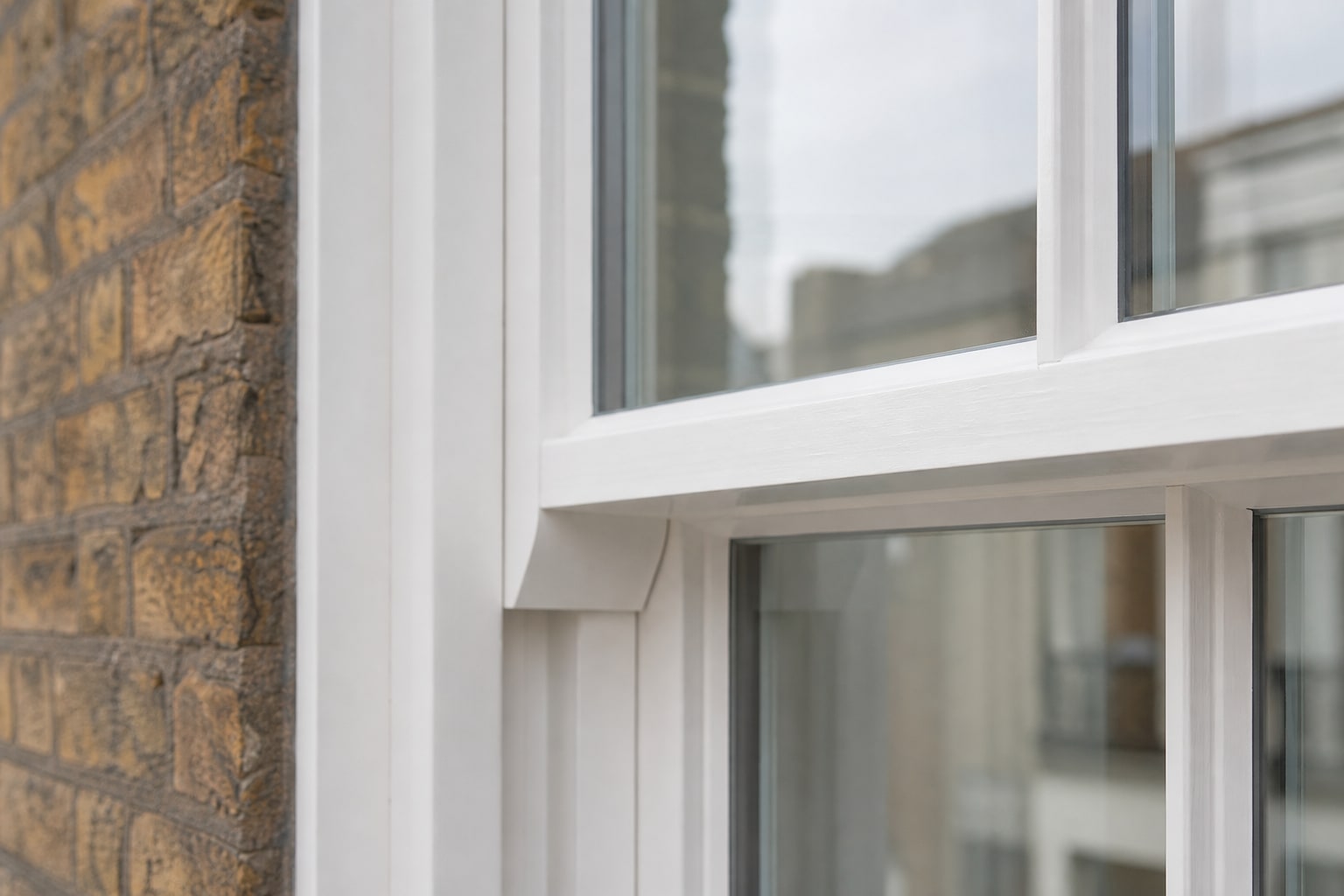 Sash meeting rail and glazing bar detail